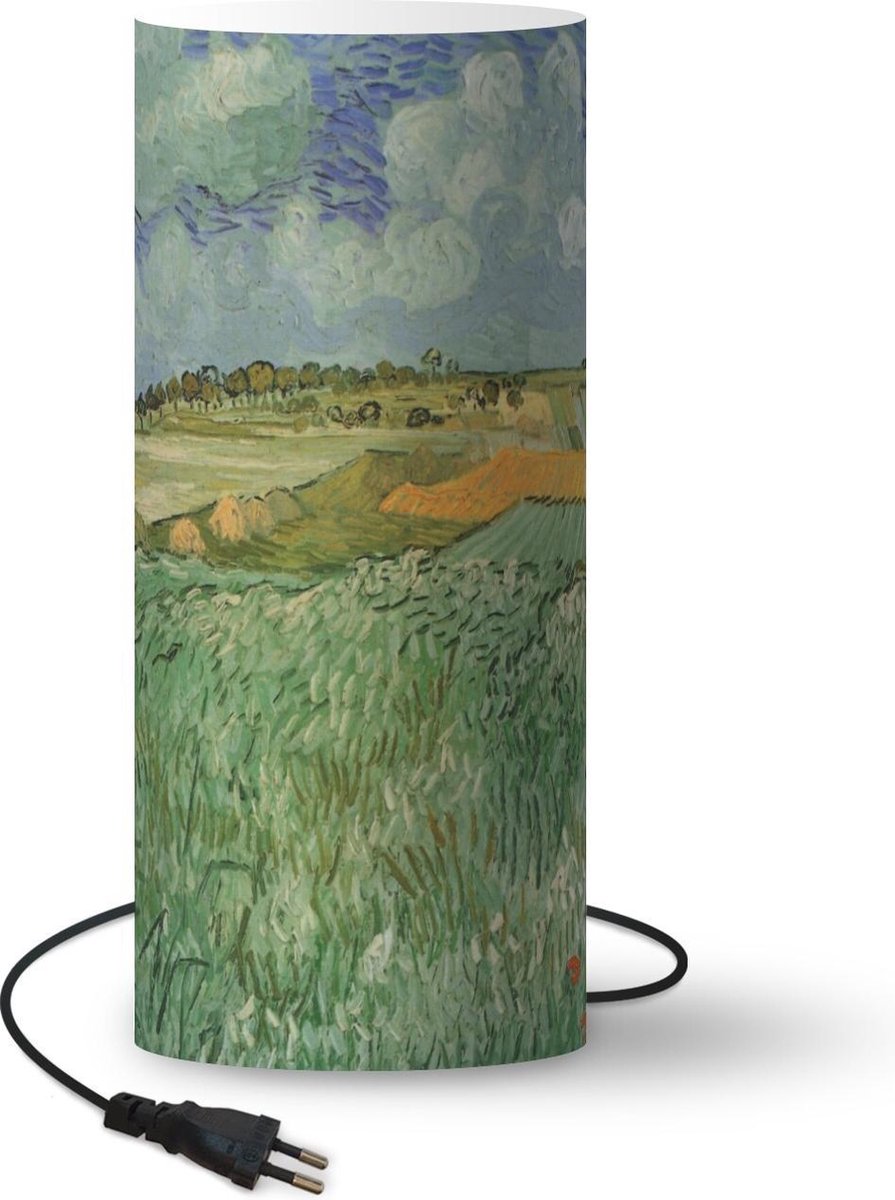 Lamp - Nachtlampje - Tafellamp slaapkamer - Vlakbij Auvers - Vincent van Gogh - 70 cm hoog - Ø29.6 cm - Inclusief LED lamp