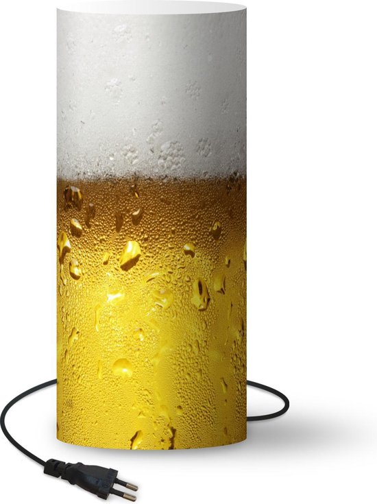 Lamp - Nachtlampje - Tafellamp slaapkamer - Overvol glas bier met  condensatie - 70 cm... | bol.com