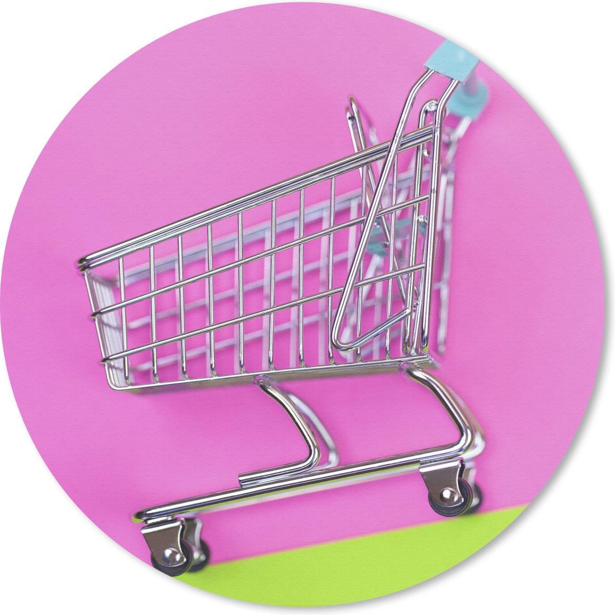 Muismat rond 40x40 cm - Mousepad Winkelkar van heuvel - Ronde muismatten