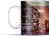 Mok - Zonsondergang boven een straat in Reykjavik - 350 ml - Beker