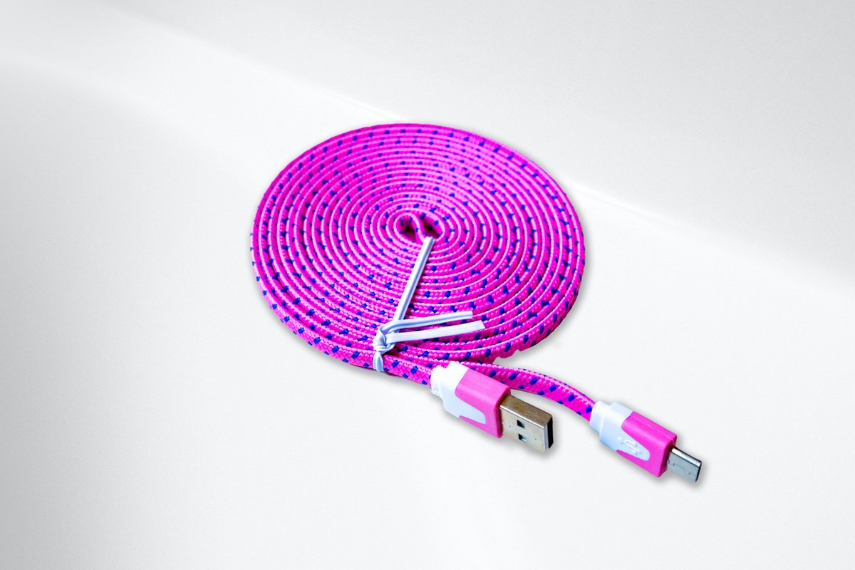 Datakabel PS4 & Xbox One - 3 Meter Roze