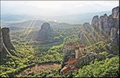 Walljar - Meteora Greece - Muurdecoratie - Poster met lijst