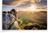 Walljar - Sunny Mountainside - Muurdecoratie - Poster