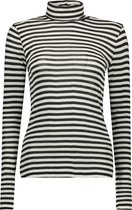 Ichi T-shirt Ihjilva Stripe Rn 20115279 Black 194008 Dames Maat - S