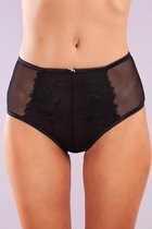 Gaspara Kant & Transparant Hoge Taille Undie - Maat M - Zwart