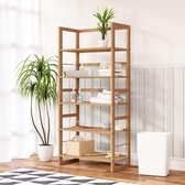 Monzana Houten - boekenrek - opbergrek - opbergkast - rek - kast Monzana Houten - boekenrek - opbergrek - opbergkast - rek - kast