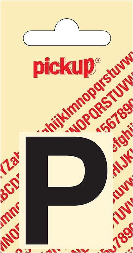 Pickup plakletter Helvetica 40 mm - zwart P