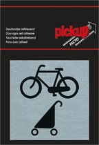 Pickup Route Alulook Alu Picto 80x80 mm - fiets & buggy stalling