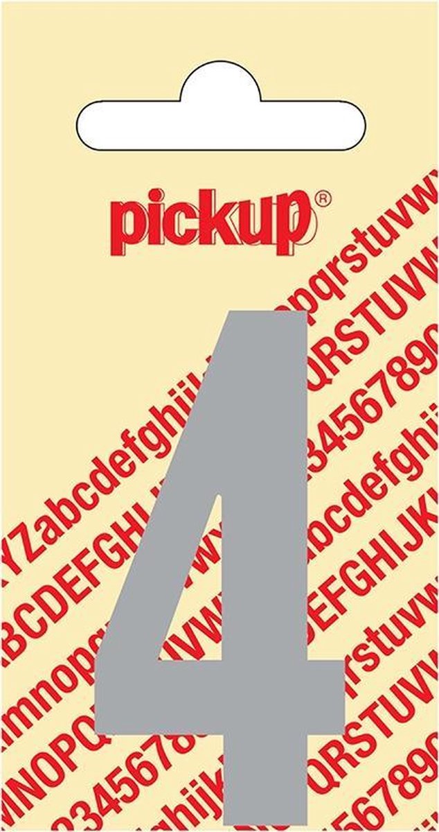 Pickup plakcijfer Nobel Lichtgrijs - 60 mm 4