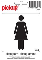 Pickup Pictogram Dames - 10 x 10 cm