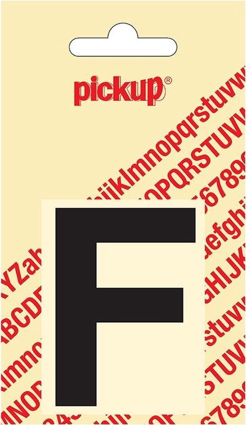 Pickup plakletter Helvetica 60 mm - zwart F