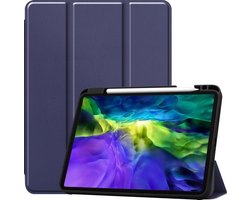 Housse de protection pour iPad Pro 2020 11 pouces - Avec découpe pour Apple Pencil - Blauw foncé