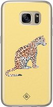 Samsung S7 hoesje siliconen - Leo wild | Samsung Galaxy S7 case | geel | TPU backcover transparant