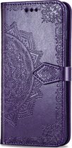 Mandala Booktype Motorola Moto G Pro hoesje - Paars