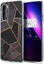 iMoshion Design voor de OnePlus Nord hoesje - Grafisch Koper - Zwart / Goud