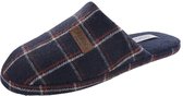 Pantoffels, marine/geruit, maat 40