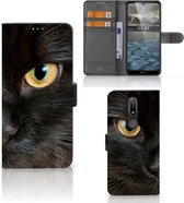 Telefoonhoesje Nokia 2.4 Beschermhoesje Zwarte Kat