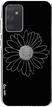Casetastic Samsung Galaxy A72 (2021) 5G / Galaxy A72 (2021) 4G Hoesje - Softcover Hoesje met Design - Daisy Black Print