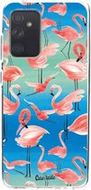 Casetastic Samsung Galaxy A52 (2021) 5G / Galaxy A52 (2021) 4G Hoesje - Softcover Hoesje met Design - Flamingo Vibe Print