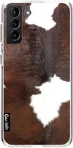 Casetastic Samsung Galaxy S21 Plus 4G/5G Hoesje - Softcover Hoesje met Design - Roan Cow Print