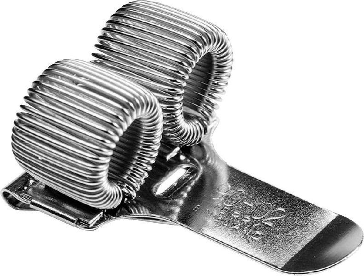 Terry Clip - voor 2 pennen en/of potloden - zilver - TE-90-02-4