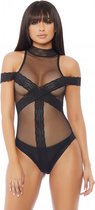 Breakdown Teddy - Black - Maat M/L - Lingerie For Her - black - Discreet verpakt en bezorgd