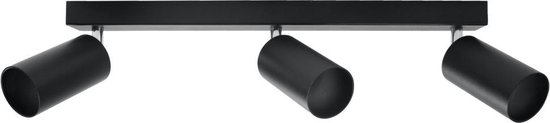 LvT - LED plafondspot mat zwart - 3 verstelbare spots - GU10 aansluiting