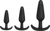 Anal Essentials 3-Piece Silicone Trainer Set - Butt Plugs & Anal Dildos - black - Discreet verpakt en bezorgd