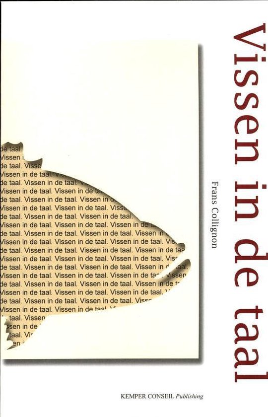 Boek 'Vissen in de taal' met een silhouet van een vis.