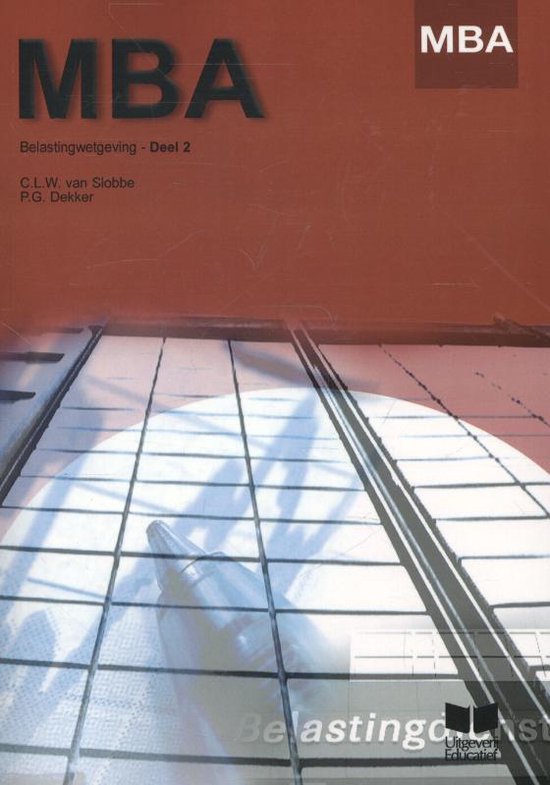 9789041509147 - MBA belastingwetgeving 2
