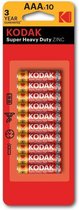 10 x Kodak Extra Heavy Duty AAA batterijen