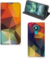 Smartphone Hoesje Nokia 3.4 Leuk Book Case Polygon Color
