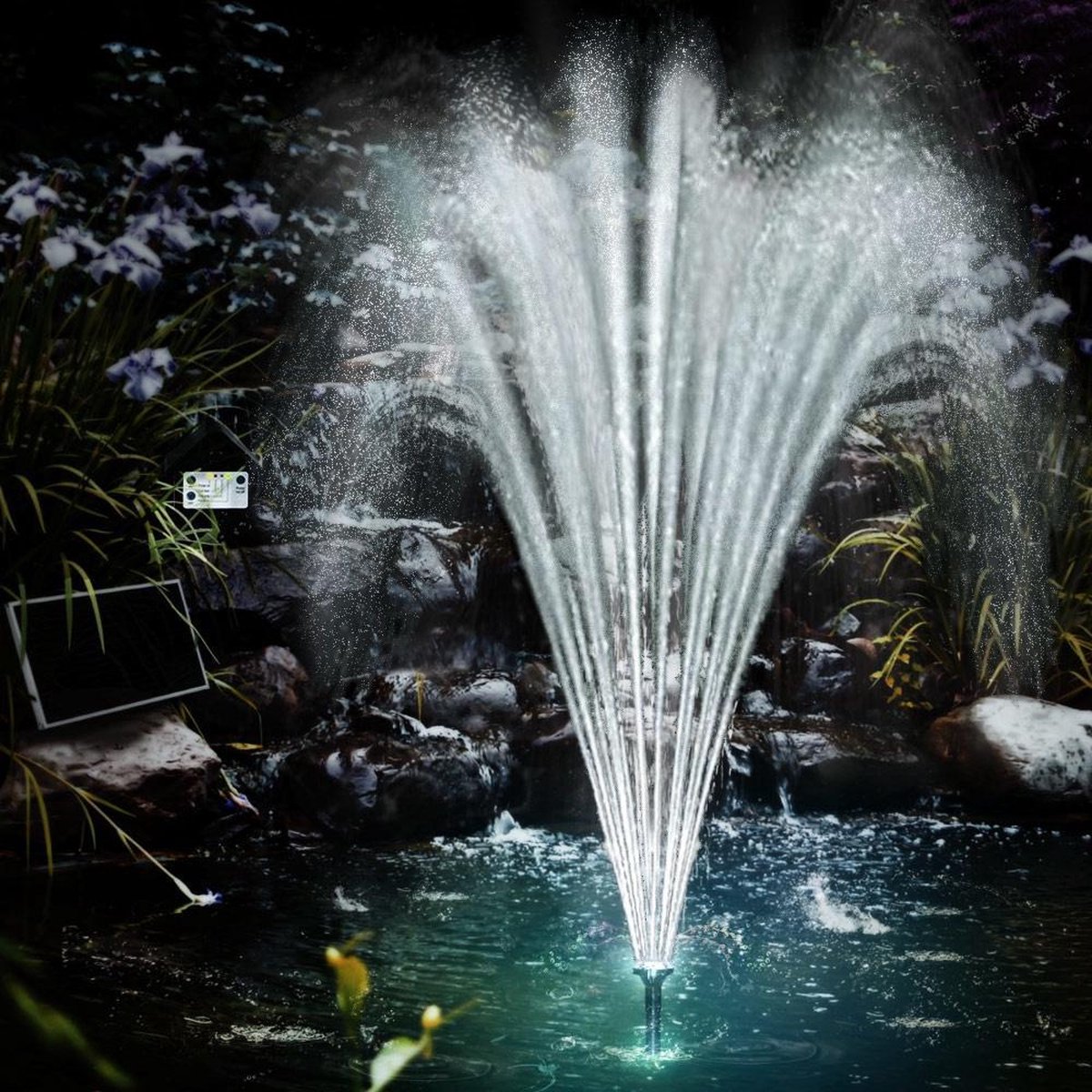 Fontaine d'eau à panneau solaire, piscine, étang, jardin