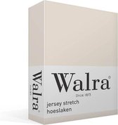Walra Hoeslaken Jersey Stretch - 180x220 - 100% Katoen - Zand