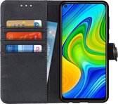 KHAZNEH Xiaomi Redmi Note 9 Hoesje Portemonnee Book Case Zwart