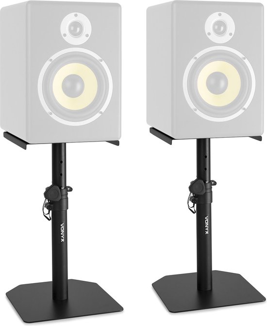 Luidspreker standaard - Vonyx SMS10 - Set van 2 tafel speaker statieven -  Zwart | bol