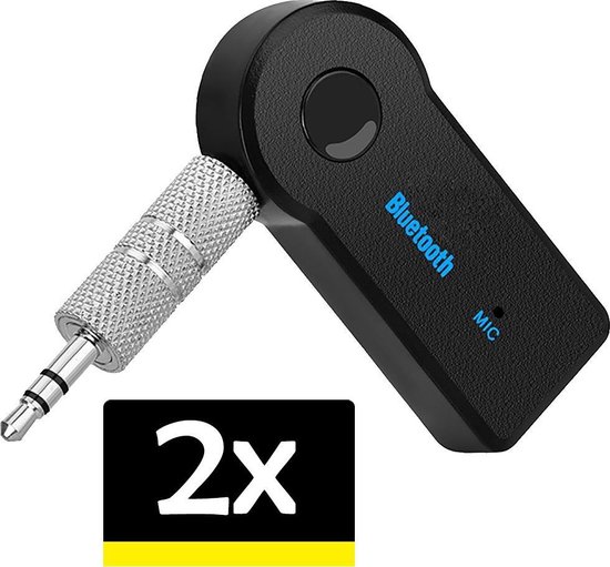 Adaptateur Bluetooth Transmetteur Récepteur Sans Fil Kit Voiture AUX - 2  Pièces