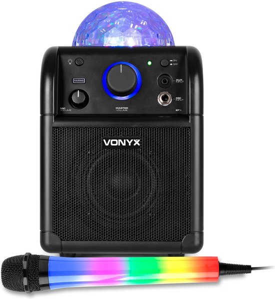 Bewonderenswaardig naald Verlichting Karaoke set kinderen - Vonyx SBS50B karaokeset op accu met Bluetooth, LED  karaoke... | bol.com