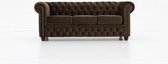 Chesterfield Bank Original Fluweel |3-zits | Bruin | 12 jaar garantie