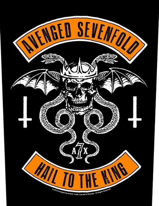 Avenged Sevenfold - Biker Rugpatch - Zwart