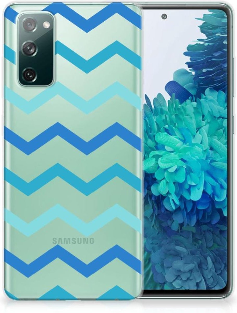 Samsung Galaxy S20 FE TPU bumper Zigzag Blauw
