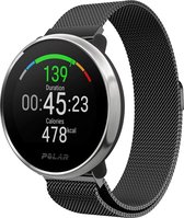 Milanees Smartwatch bandje - Geschikt voor  Polar Ignite Milanese band - zwart - Horlogeband / Polsband / Armband