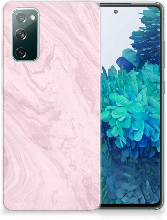 Samsung Galaxy S20 FE TPU Siliconen Hoesje Marble Pink - Origineel Cadeau Vriendin