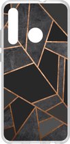 Design Backcover Huawei P Smart Plus (2019) hoesje - Grafisch Zwart / Koper