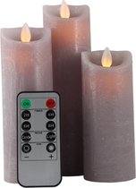 Peha Kaarsen Met Led Verlichting Dimbaar Wax Lavendel 4-delig