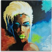 Schilderij - Modern portret, multi kleur