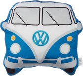 Pluche Volkswagen Kampeerbus VW T1 Blauw Sierkussen