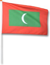 Vlag Malediven 100x150 cm.