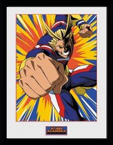 Schilderij - My Hero Academia All Might Action - Multicolor - 40 X 30 Cm My Hero Academia - Collector Print 30x40 - All Might Action