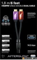 Afterglow HDMI Kabel 2X 1.80m Paars/Rood Wii U + Xbox 360 + Xbox One + PS3 + PS4